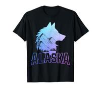 Souvenir Vintage dell'Alaska Wolf L'Ultima frontiera Maglietta