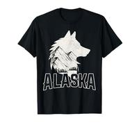Souvenir Vintage dell'Alaska Wolf L'Ultima frontiera Maglietta