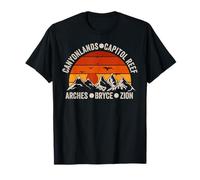 Souvenir Vintage dello Utah Big 5 Parco Nazionale Utah Mighty Five Maglietta