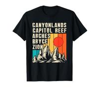 Souvenir Vintage dello Utah Big 5 Parco Nazionale Utah Mighty Five Maglietta