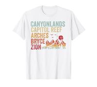 Souvenir Vintage dello Utah Big 5 Parco Nazionale Utah Mighty Five Maglietta
