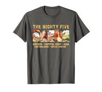 Souvenir Vintage di Moab Big 5 Parco Nazionale Utah Mighty Five Maglietta