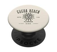 Souvenir vintage retrò con design invecchiato di Cocoa Beach, Florida PopSockets PopGrip Adesivo