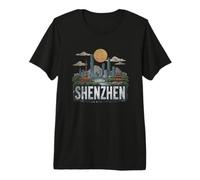 Souvenir Vintage retrò del Paesaggio di Shenzhen Maglietta Premium