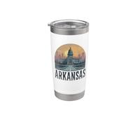 Souvenir vintage retrò dello skyline dell'Arkansas Bicchiere termico in acciaio inox doppia parete