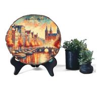 SouvenirAmsterdam Paesi Bassi Souvenir Gift - Targa in legno ispirata ai tulipani, ideale per gli appassionati di viaggi primaverili e collezionisti di decorazioni olandesi