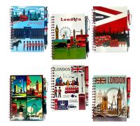 Souvenirs 6 London Notebook HS England Notepad Pen Union Jack British Gift Famous London Landmark A6 Notebooks with matching design pen