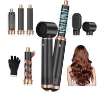 Souvik 5 in 1 Spazzola Asciugacapelli Multifunzione, Automatico Arricciacapelli, Piastra per Capelli, Hair Dryer, Spazzola ad Aria Calda, Per Asciugare, Lisciare, Volumizzante, Capelli Ricci