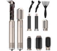 Souvik Spazzola ad Aria Calda 6 in 1, Asciugacapelli Multifunzione Ioni Negativi, Automatico Arricciacapelli, Capelli Lisci Spazzola Modellante, Asciugatura, Volumizzante, Lisciare, Capelli Ricci