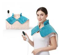 Souvik Termoforo Cervicale e Spalle, Scaldacollo Cervicale Per Donne e Uomini, Cuscino Termico Ponderato, Scalda Collo Elettrico Cervicale, 10-Temperature, 3-Timer, Lavabile in Lavatrice, 1.1KG