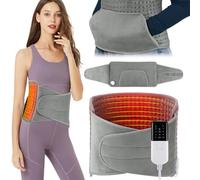 Souvik Termoforo Elettrico Lombare con Tasca, Cuscino Termico Riscaldante con 10 livelli di temperatura e 4 tempi, Heating Pad per Schiena, Pancia, Gambe, 125 x 30 cm, Lavabile in Lavatrice