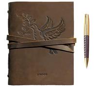 Sovereign-Gear Quaderno Appunti in Pelle Colomba - A5 Diario di Viaggio Taccuino Pelle Donna e Uomo Fatto a Mano - Agenda Pelle con Fogli Bianchi - 21 x 15 cm (8" x 6") - Idee per Regali Originali