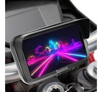 Sovica Porta cellulare moto impermeabile con caricatore Ricarica rapida 2.1A sistema unico di connessione rapida custodia con visiera antiriflesso compatibile con smartphone con schermo da 4" a 7,6"
