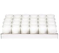 Sovie CANDLES Candele ricaricabili, trasparenti, 24 pezzi, in custodia di plastica, durata circa 24 ore, decorazione per interni ed esterni, protegge il vetro e la decorazione