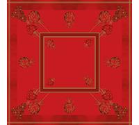 Sovie Home Tovaglia Tiffany rossa in Linclass Airlaid, tovaglia natalizia usa e getta, simile al tessuto, ideale per feste dell'Avvento e Natale, 80 x 80 cm, 1 pezzo