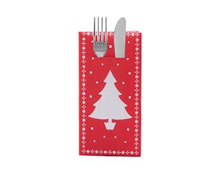 Sovie HOME - Tovaglioli monouso White Tree in rosso, Linclass® Airlaid, tovaglioli natalizi, 40 x 40 cm, 12 pezzi