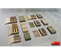 SOVIET AMMO BOXES WITH SHELLS KIT 1:35 - Miniart - Kit Mezzi Militari - Kit di Montaggio