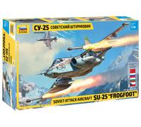 Soviet Attack Aircraft Su-25 Frogfoot 1:48 Plastic Model Kit ZVEZDA