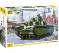Zvezda Kit plastica Carro armato pesante T-35 sovietico scala 1:72 WWII