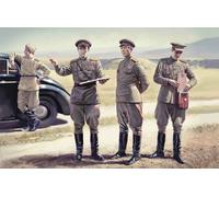 Soviet Staff Personnel (1943-1945) (4 Figures) 1:35 Plastic Model Kit ICM