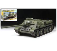 1:35 Zvezda Soviet S.P.Gun Su-100 (New Molds) Kit ZS3688 Modellino