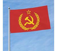 Soviet Union Cccp Ussr Emblem Red Bandiera Da Cortile Appendere Bandiera Vacanza Stagionale Striscione 90X150Cm Per Patio Decorazione Celebrazione