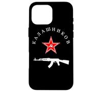 Sovietico Kalashnikov AK-47 Vintage URSS Pistola Russa Stella Rossa Custodia per iPhone 16 Pro Max