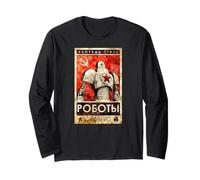 Sovietico vintage USSR CCCP Russia, retrò Robot Aquarell Maglia a Manica