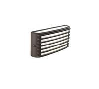 Applique in alluminio pressofuso GRID APPLIQUE GABBIA 10W LED 4000K Dimensioni Diffusore 22x6,9xh 10,8 cm in termoplastico opalino colore CAFFE' CAFFE'