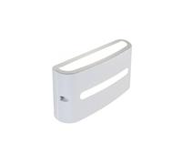 Applique in alluminio pressofuso POST APPLIQUE FESSURA 10W LED 4000K Dimensioni 22x6,4xh 10,8 cm Diffusore in termoplastico opalin colore BIANCO BIANCO