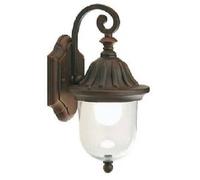 Applique in basso lampada classica da parete per esterno ruggine