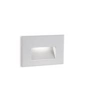 Segnapasso Dente Da Esterno Moderno Spina Alluminio E Vetro Bianco Led 3W 4000K