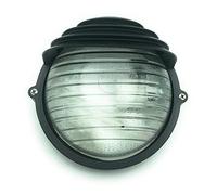 Applique Piccola Esterno Palpebra Tonda Alluminio E Vetro Nero 1 Luce E27
