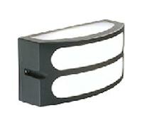 Applique Esterno Moderna Squba Alluminio E Materie Plastiche Grigio 1 Luce E27