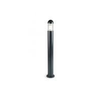 Palo Da Esterno Moderno H100Cm Torch Alluminio E Vetro Grigio 1 Luce E27
