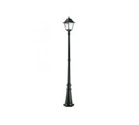 Palo Da Esterno Contemporaneo H212Cm Quadrata Alluminio E Vetro Nero 1 Luce E27