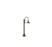 Palo in pressofusione di alluminio LAMPARA PALO E27 Dimensioni 24x44xh 135 cm Diffusore in termoplastico trasparente colore RUGGINE RUGGINE