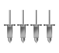Sovol SV08 - Ugello in metallo ad alto flusso e blocco riscaldante, 0,2 mm x 1 pezzo/0,4 mm x 1 pezzo/0,6 mm x 1 pezzo/0,8 mm x 1 pezzo per stampante 3D SV08/T300, 4 pezzi