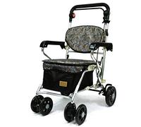 SOVORM 4 Ruote Walking Rollator Pieghevole Mobilità Walking Aid Altezza Sedile Regolabile Anziani Walker In Lega di Alluminio Trolley Doppio il comfort Il Nuovo