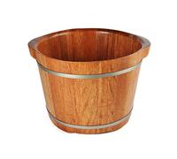 SOVORM Pediluvio per pediluvio in Botte di Legno, Vasca per Piedi in Legno massello, lavabo per Piedi in Legno, Ciotola per Pedicure Massaggio termale Barili per Pedicure Barile per pediluvio per Uso