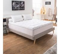 Sovra-materasso in piuma Palace trattamento Proneem Bianco 180 x 200 cm