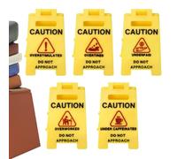 Sovraccarico Cartello Scrivania | Attenzione eccessiva Si prega di non avvicinarsi - Avviso giallo antiscivolo per posto di lavoro