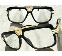 Sovradimensionato Classico Rétro Hip Hop Rapper Lenti Trasparenti Occhiali Large