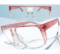 Sovradimensionato Vintage Retrò Stile Lenti Trasparenti Occhiali Grande Big Rosa