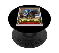 Sovranità Cavallo, Corsa di cavalli, Santa Anita, Del Mar, Cavallo PopSockets PopGrip Adesivo