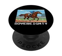 Sovranità Cavallo, Corsa di cavalli, Santa Anita, Del Mar, Cavallo PopSockets PopGrip Adesivo