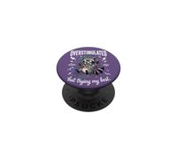 Sovrastimolato ma provando le mie migliori cuffie Raccoon PopSockets PopGrip Adesivo