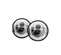 Sovxbgw Fanale Anteriore Fari Anteriori A LED Da 7" Con Luci Angel Eyes Complete Per Ford Per F 150 Per Mustang 1965 1966 1967 1968-1978 Fari Fanali Anteriori(Pair chrome SET)