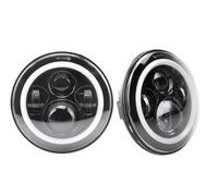 Sovxbgw Fanale Anteriore Fari Anteriori A LED Da 7" Con Luci Angel Eyes Complete Per Ford Per F 150 Per Mustang 1965 1966 1967 1968-1978 Fari Fanali Anteriori(Pair black SET)