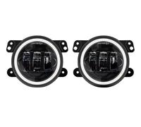 Sovxbgw Fanale Anteriore Fari Fendinebbia LED 60 W 4 Pollici Anello Alone Bianco Indicatori Direzione Ambra DRL Per Jeep Per Wrangler Per Grand 2007-2018 Fari Fanali Anteriori